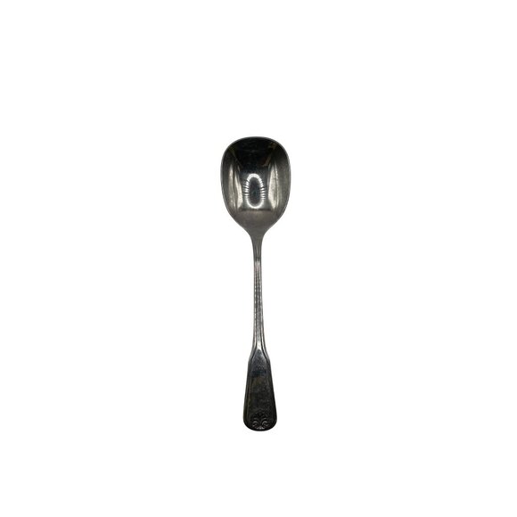 Oneida Silver deluxe Roger’s Colonial Mood Stainless Sugar Spoon glossy flatware - Picture 1 of 3